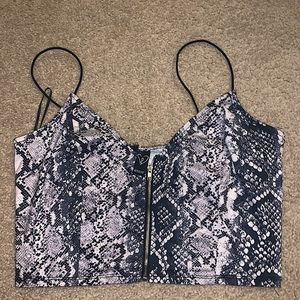 Windsor leopard print crop top size Medium